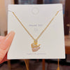 Wholesale Titanium Steel Women's Geometric Patterned Gold Ball Necklace With Electroplating And Snake Bone Chain
