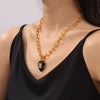 Wholesale 316L Stainless Steel Women's Geometric Pendant Necklaces Retro Fashion