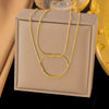 Wholesale Titanium Steel Women's Geometric Retro Necklace With Electroplating O Word Chain