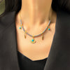 Wholesale Titanium Steel Women's Geometric Retro Necklace With Electroplating O Word Chain