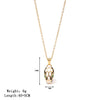 Wholesale Titanium Steel Women's Geometric Snake Head Pendant O Word Chain Necklace With Electroplating