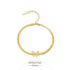 Wholesale Titanium Steel Women's Geometric Threedimensional Butterfly Electroplated Bracelet