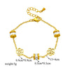 Wholesale Titanium Steel Women's Hollow Flower Jewelry Bracelet With Electroplating Treatment