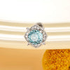 Wholesale Titanium Steel Women's Inlaid Zircon Flower Style Ear Nails