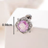 Wholesale Titanium Steel Women's Inlaid Zircon Flower Style Ear Nails