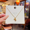 Wholesale Titanium Steel Women's Light Luxury Geometric Bow Necklace With Electroplating