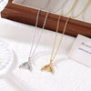 Wholesale Titanium Steel Women's Minimalist Geometric Pendant O Chain Necklace With Electroplating