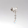 Wholesale Titanium Steel Women's Minimalist Heart Shape Electroplated Ear Nails