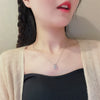 Wholesale Titanium Steel Women's Necklace With Mixed Gem Inlay And Animal Zodiac Pattern And Inlaid Zircon