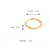 Wholesale Titanium Steel Women's Ring Geometric Ushape Electroplated Gold Beads Bamboo Style Jewelry