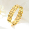 Wholesale Titanium Steel Wrist Bracelet Fourleaf Clover Pattern Electroplated Highend Jewelry