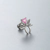 Wholesale Titanium Steel Zircon Bow Shape Earrings For Women