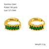 Wholesale Titanium Steel Zircon Earrings Geometric Light Luxury Simple Style For Women