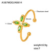 Wholesale 316L Stainless Steel Zircon Fourpetal Flower Pendant Collarbone Necklace For Women 18K Gold Plated
