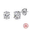Wholesale Titanium Steel Zircon Geometric Electroplated Unisex Earrings Minimalist Ear Accessories