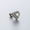 Wholesale Titanium Steel Zircon Love Geometric Bow Ear Nails For Women