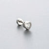 Wholesale Titanium Steel Zircon Love Geometric Bow Ear Nails For Women