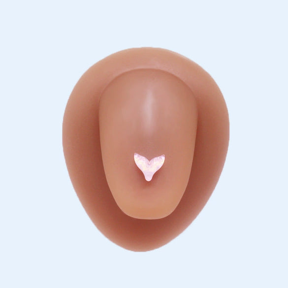 Wholesale Tongue Nail Stainless Steel Heart Shape Electroplating Puncture Jewelry
