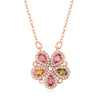 Wholesale Tourmaline Necklace 925 Silver Inlaid Geometric Elegant Style With Diamond Design
