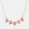 Wholesale Tourmaline Necklace 925 Silver Inlaid Geometric Elegant Style With Diamond Design