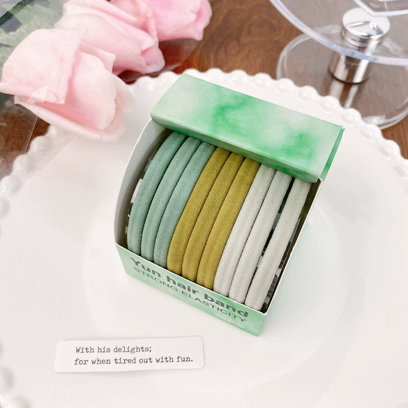 Wholesale Towel Ring And Hair Ring Cloth Material High Elasticity Fashion Geometric Style Handmade