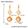 Wholesale Translucent Czech Glass Earrings With Stainless Steel And 18K Gold Plating Geometric Fashion Elegant Luxury Women's Jewelry