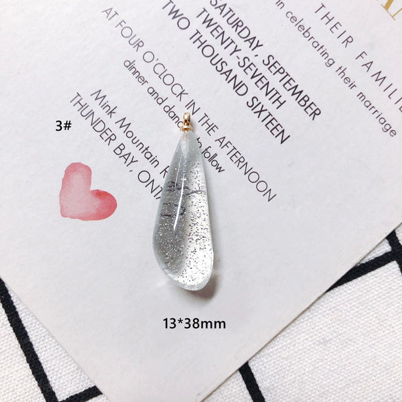 Wholesale Transparent Drop Resin Pendant Jewelry Accessories With Dripping Glue Process