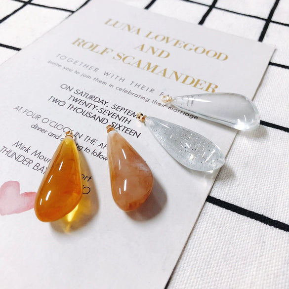 Wholesale Transparent Drop Resin Pendant Jewelry Accessories With Dripping Glue Process