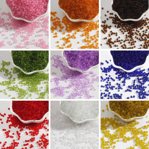 Wholesale Transparent Glass Loose Beads For Handmade Diy Bracelet Hairpin Jewelry Accessories