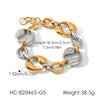 Wholesale Trendy Colorblocked Geometric Stainless Steel Gold Plated Bracelets For Women