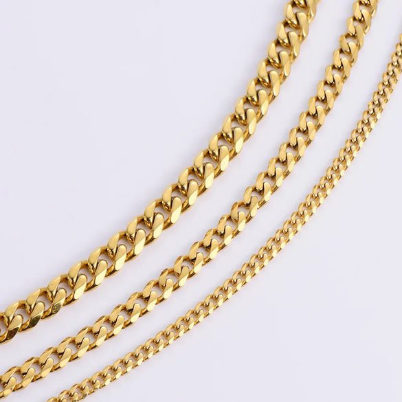 Hip-Hop Geometric Stainless Steel Plating 18K Gold Plated Unisex Necklace