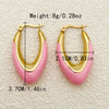 Wholesale Trendy Ushaped Drop Earrings Stainless Steel Geometric Electroplated