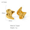 Wholesale Trendy Versatile Geometric Copper Goldplated Earrings For Women