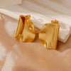 Wholesale Trendy Versatile Geometric Copper Goldplated Earrings For Women