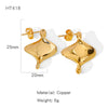 Wholesale Trendy Versatile Geometric Copper Goldplated Earrings For Women