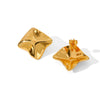 Wholesale Trendy Versatile Geometric Copper Goldplated Earrings For Women