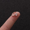 Wholesale Trendy Women's Exotic Metal Heartshaped Copper Inlaid Zircon Nose Ring Puncture Jewelry
