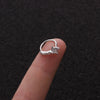 Wholesale Trendy Women's Exotic Metal Heartshaped Copper Inlaid Zircon Nose Ring Puncture Jewelry