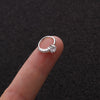 Wholesale Trendy Women's Exotic Metal Heartshaped Copper Inlaid Zircon Nose Ring Puncture Jewelry