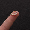 Wholesale Trendy Women's Exotic Metal Heartshaped Copper Inlaid Zircon Nose Ring Puncture Jewelry
