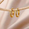 Wholesale Trendy Women's Highend Zircon Earrings Copper Gold Plated With Artificial Gemstones Semiprecious Stones