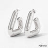 Wholesale Triangle Geometric Metal Hollow Stainless Steel Earrings With Pvd Vacuum Electroplating