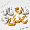 Wholesale Triangle Geometric Metal Hollow Stainless Steel Earrings With Pvd Vacuum Electroplating