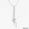 Wholesale Triangle Tassel Pendant Necklace In Stainless Steel With Geometric Design And Electroplating