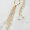 Wholesale Triangle Tassel Pendant Necklace In Stainless Steel With Geometric Design And Electroplating