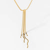 Wholesale Triangle Tassel Pendant Necklace In Stainless Steel With Geometric Design And Electroplating