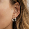 Wholesale Trinkets Rotating Ring Diamond Earrings Silver 925 Silver Geometric Electroplated K Plated Gold Rhinestone Unisex