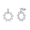 Wholesale Trinkets Rotating Ring Diamond Earrings Silver 925 Silver Geometric Electroplated K Plated Gold Rhinestone Unisex