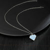 Wholesale Trinkets Titanium Steel Sweater Chain Necklace With Diamond Shape Pendant Geometric Style With Letters Numbers Text Dripping Oil Design