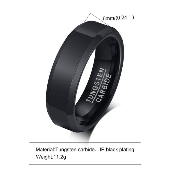 Wholesale Tungsten Steel Men's Ring Geometric Style